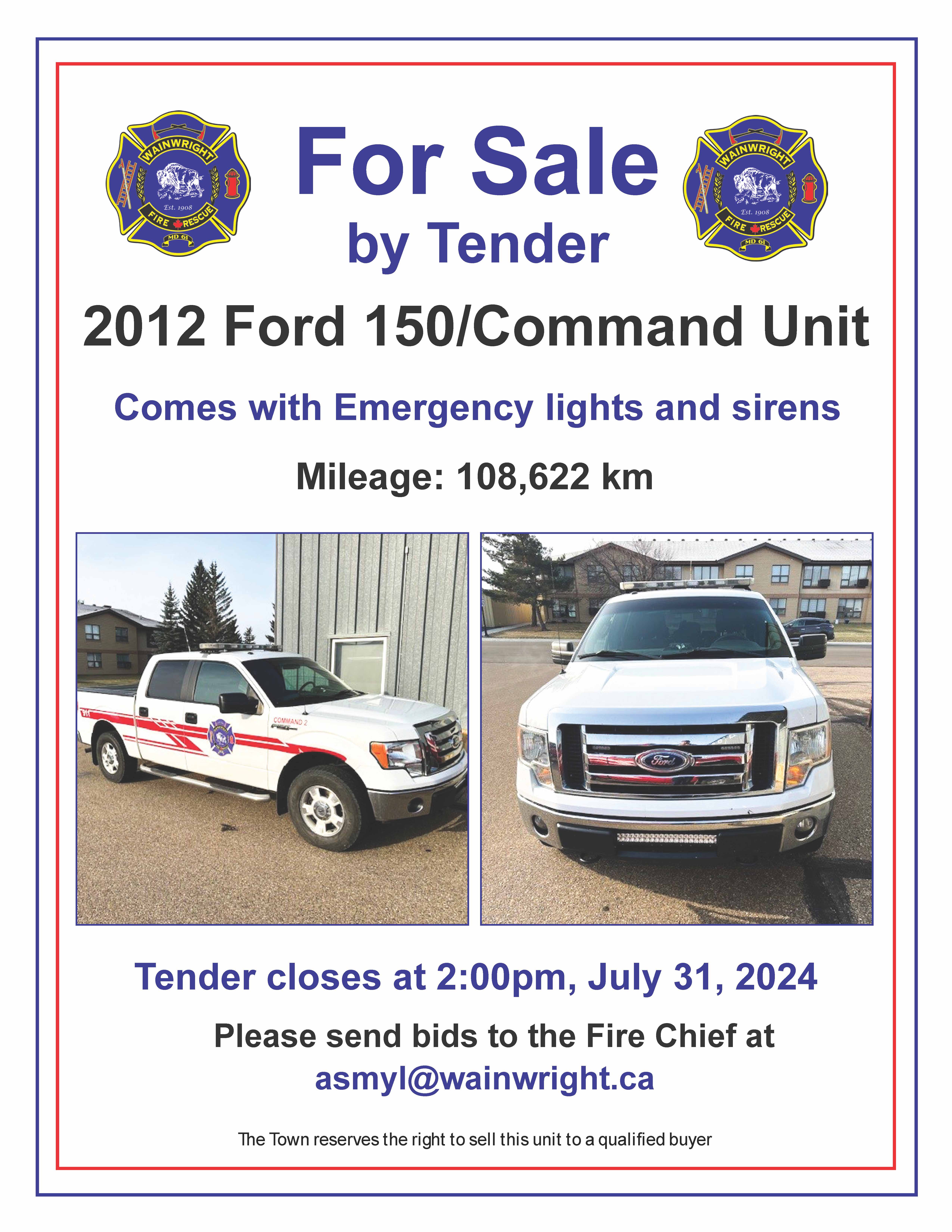 2012 Ford 150 Command Unit For Sale